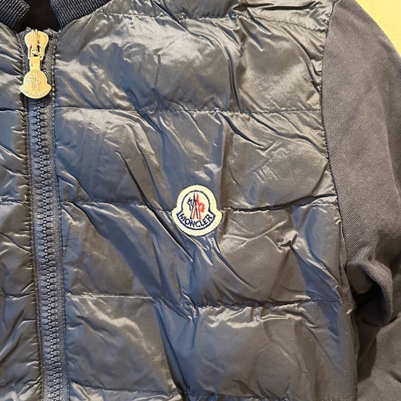 Moncler Full Zip Puffer front stripe trim jackets size 12 kids - Picture 4 of 8